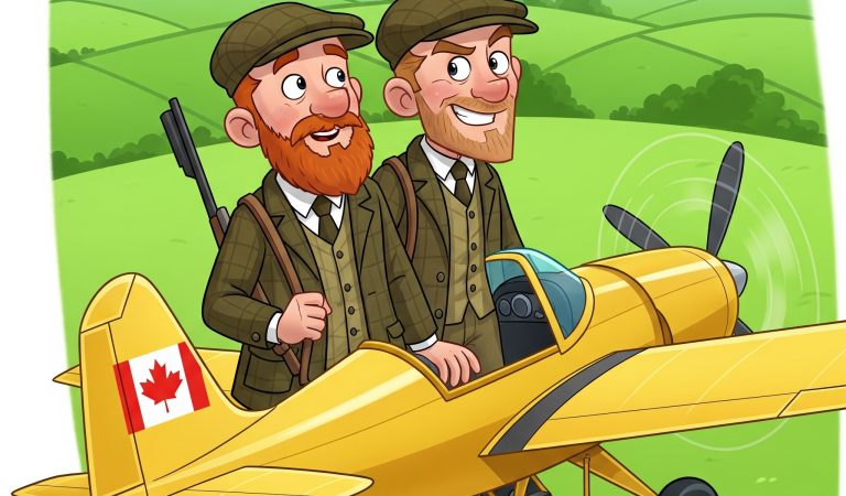Two Irishmen flew to Canada on a hunting trip.