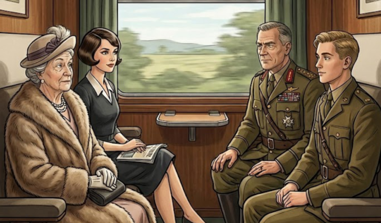 Four strangers traveling together