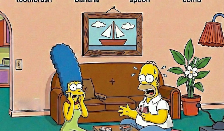 Find: Toothbrush, Banana, Spoon, and Comb.