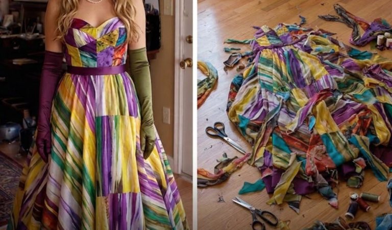 My Stepmom Tore Up the Dress I Sewed from My Mom’s Favorite Scarves – But Karma Hit Her Faster Than She Expected