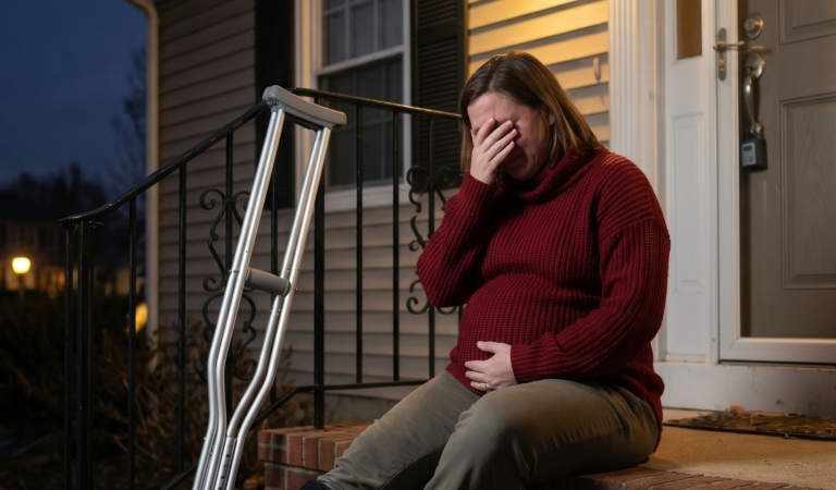 My husband left me injured and pregnant outside so he wouldn’t miss his fishing trip — he never expected what his grandfather did next