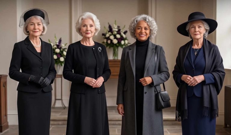 Which outfit is the most respectful for a funeral? your choice reveals your most dignified trait.
