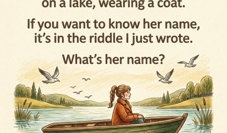 “There’s a woman in a boat” riddle